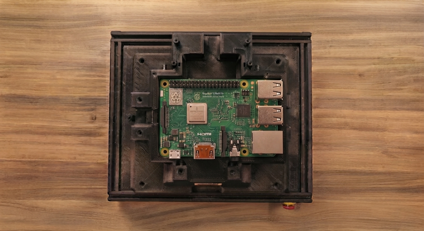 Detalle de tarjeta PCB en fixture de precisi&oacute;n bajo inspecci&oacute;n